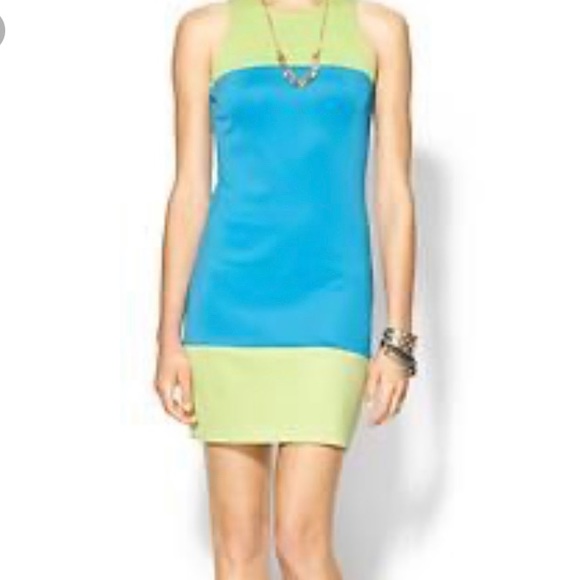 Green and blue color block dress - Picture 6 of 6